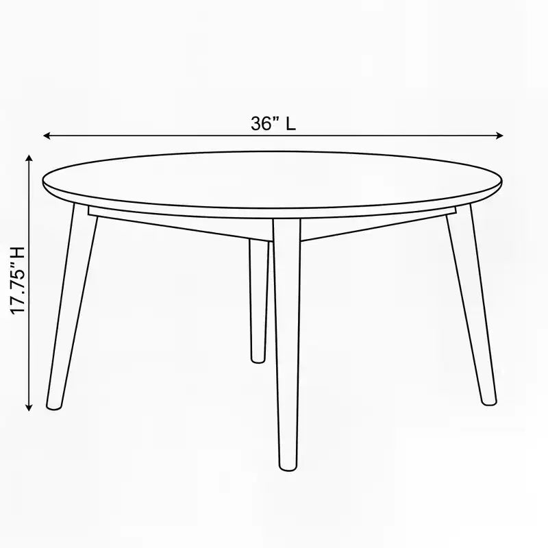 Mid-Century Modern Coffee Table (36in x 36in / 914mm x 914mm)